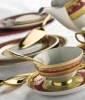 Porcelana - Royal Gold Bordeaux (BR) - Serwis obiadowo-kawowy dla 6 osób (40 szt.)